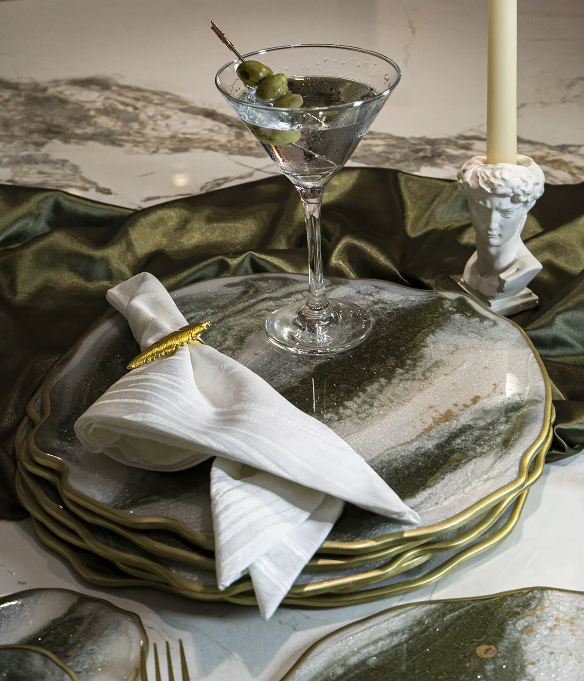 Individuales Martini en resina, hechos a mano por Dammar