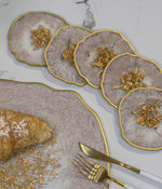 Portavasos Habanna Champagne Gold en resina, hechos a mano por Dammar