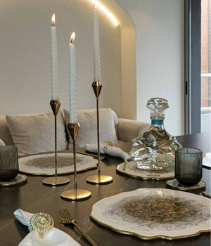 Individuales Habanna White Gold en resina, hechos a mano por Dammar