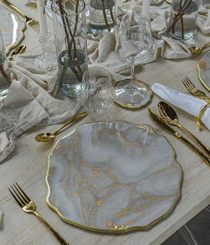Individuales Frosten Gold en resina, hechos a mano por Dammar