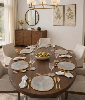 Individuales Frosten Gold en resina, hechos a mano por Dammar