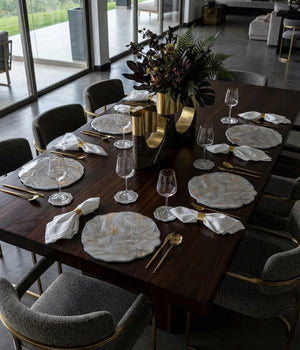 Individuales Frosten Silver en resina, hechos a mano por Dammar