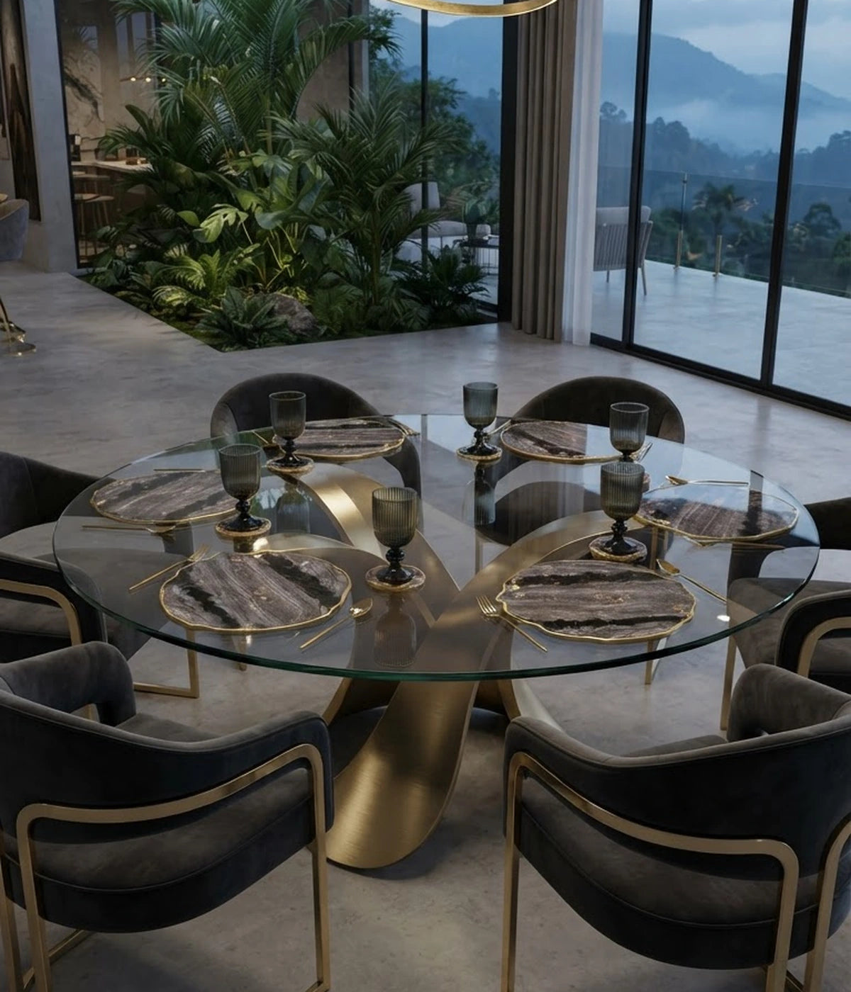 Individuales Plomo Gold en resina, hechos a mano por Dammar