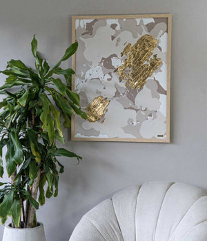 Cuadro Gold Neutrals Beige 90x70