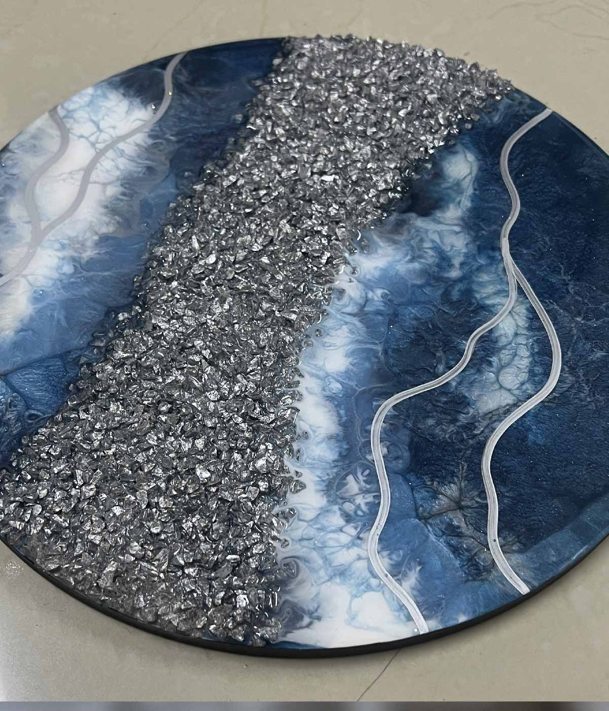 Cuadro Vida en Saturno Blue