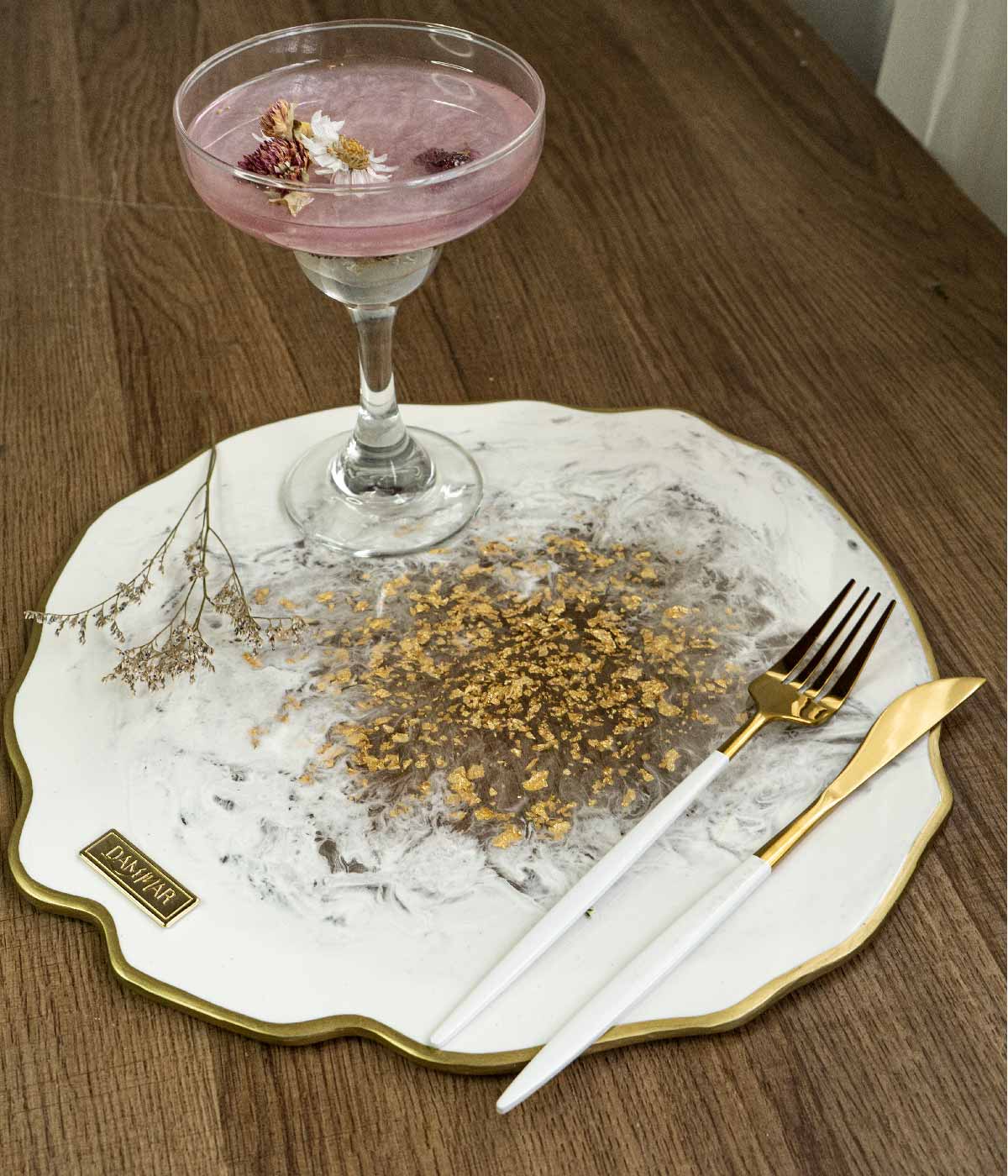 Plato base Habanna White Gold 32cm