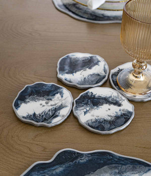 Individuales Misuri Silver en resina, hechos a mano por Dammar