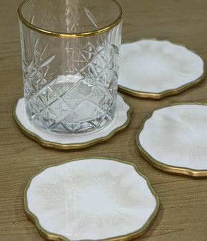 Portavasos Kenya Gold en resina, hechos a mano por Dammar