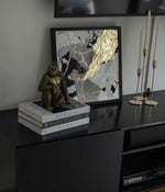 Cuadro Gold Neutrals I 40x40 cm en resina, hecho a mano por Dammar