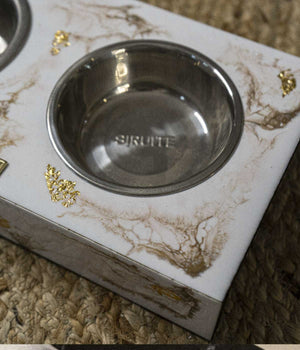 Comedero mascotas Greta white gold