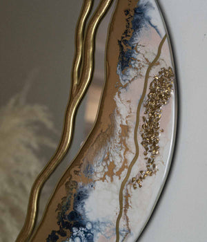 Espejo Venus Big Pink and Blue, hecho a mano por Dammar