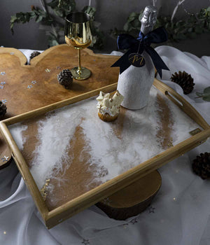 Mesa de cama Noël en resina, hecha a mano por Dammar