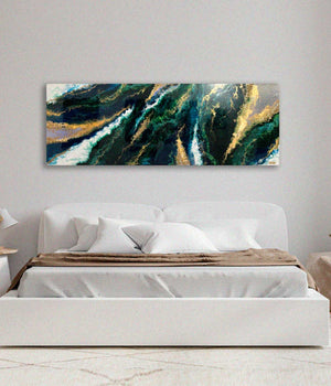 Cuadro rectangular Ópalo Boreal 140x50 cm