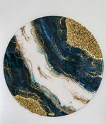 Cuadro redondo Boreal en resina, hecho a mano por Dammar