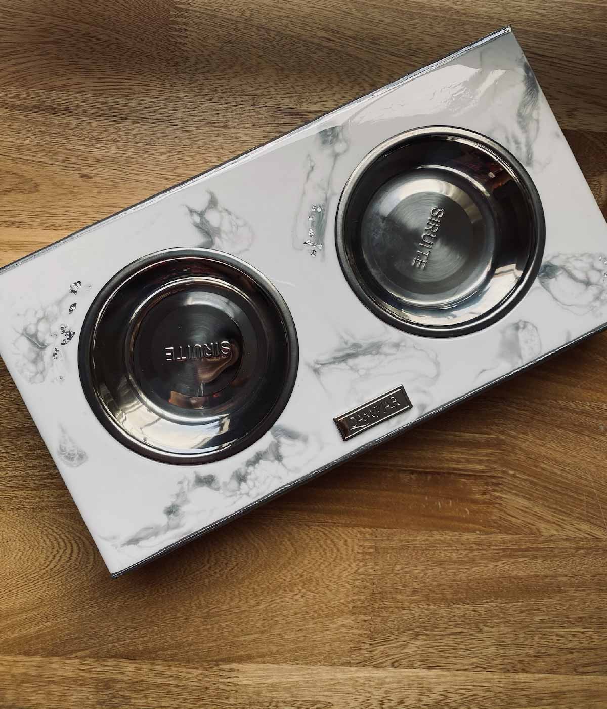 Comedero mascotas Greta white silver