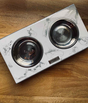 Comedero mascotas Greta white silver