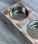 Comedero mascotas Greta white rosa gold