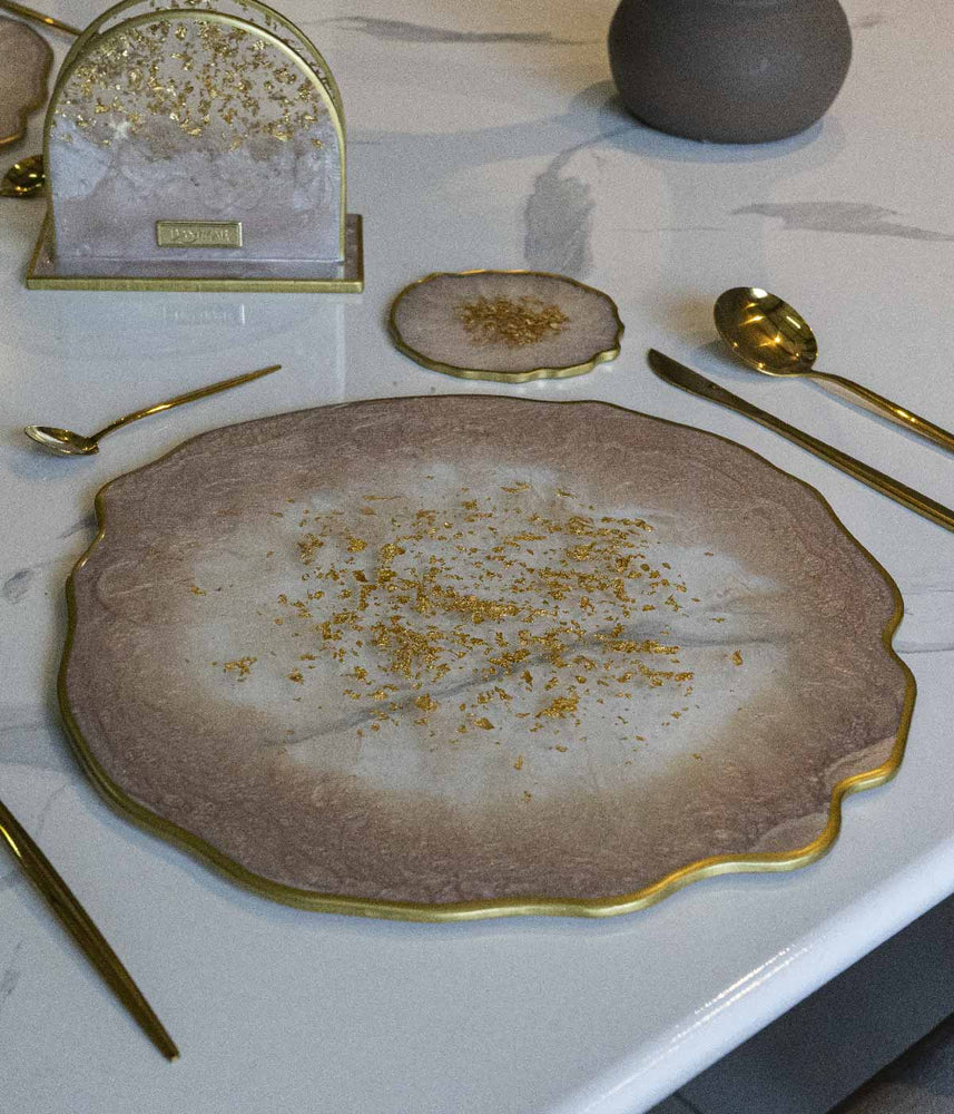 
                  
                    Set de mesa irregular Habanna Champagne Gold
                  
                