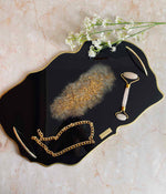 Bandeja Marsella Habanna Black Gold en resina, hecha a mano por Dammar