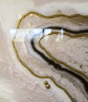 Cuadro díptico Espejismo abstracto Pink Sands 100x80 cm en resina, hecho a mano por Dammar