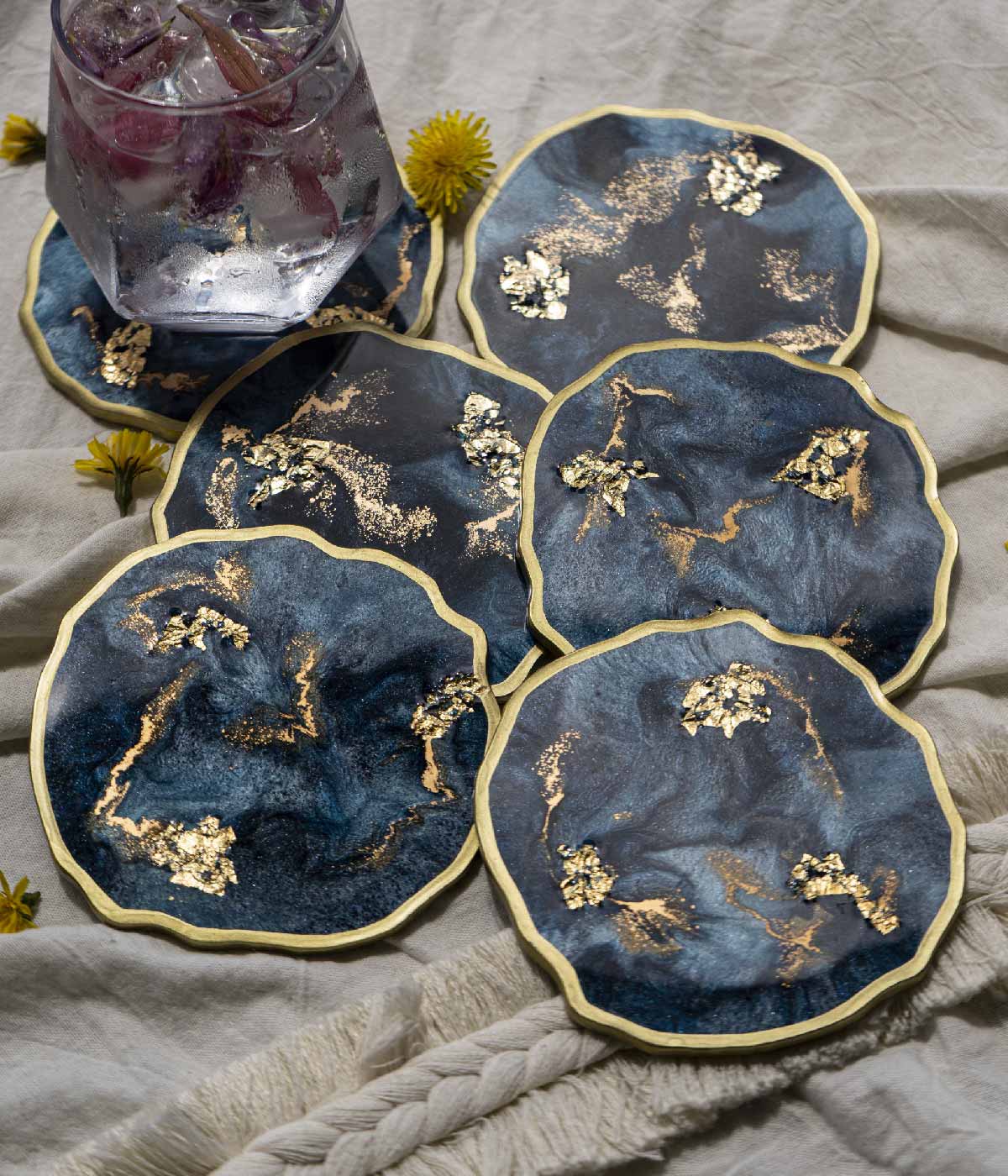 Portavasos en resina