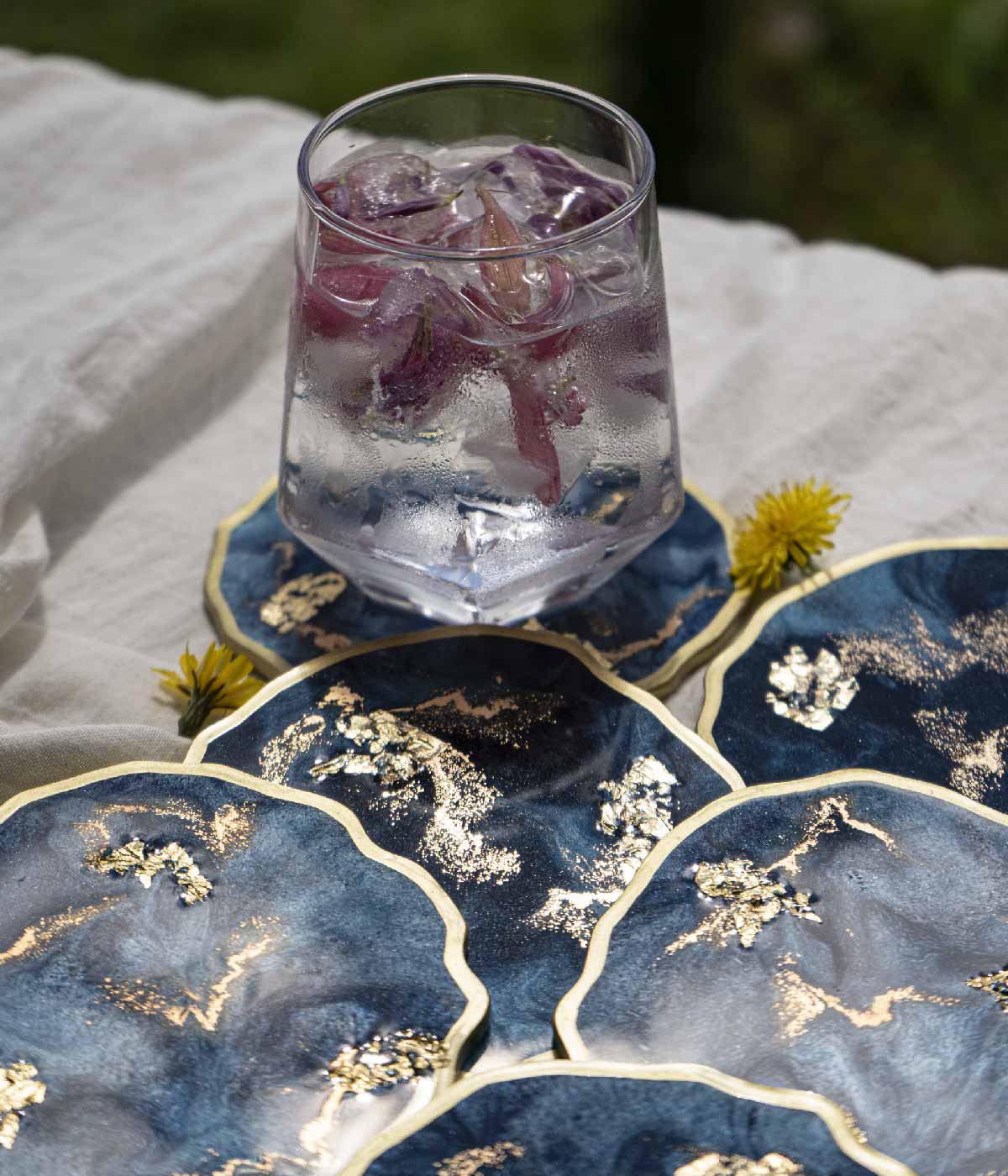 Portavasos en resina