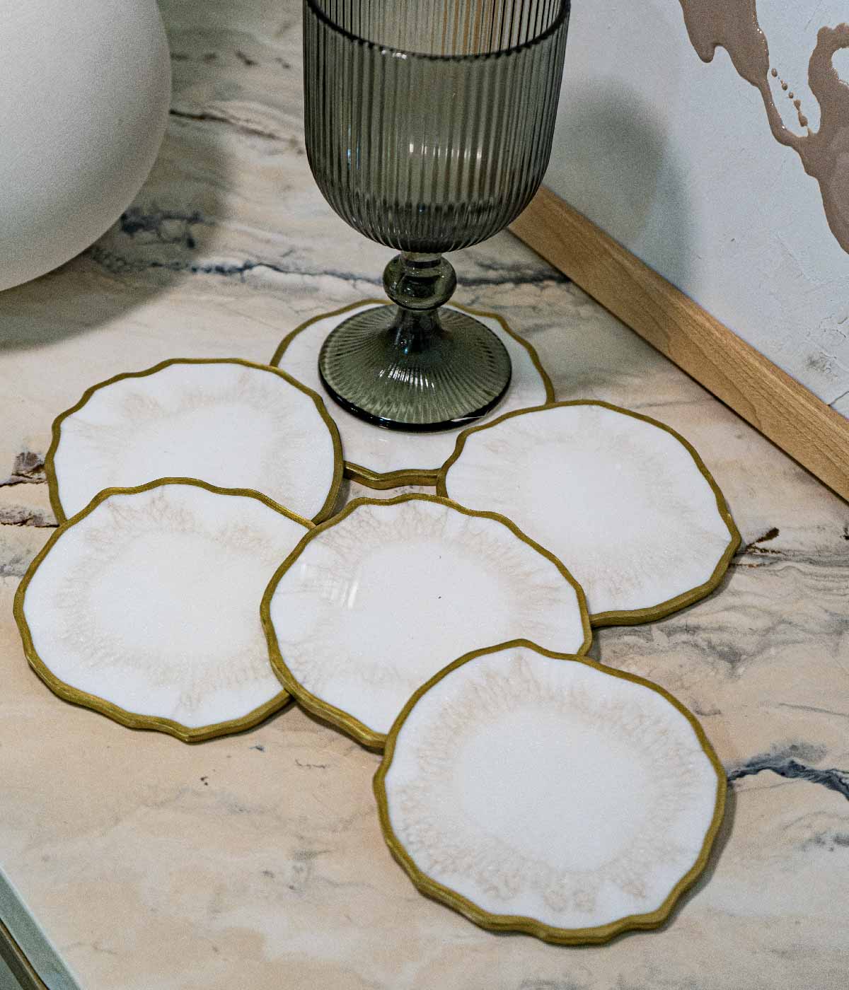 Portavasos en resina