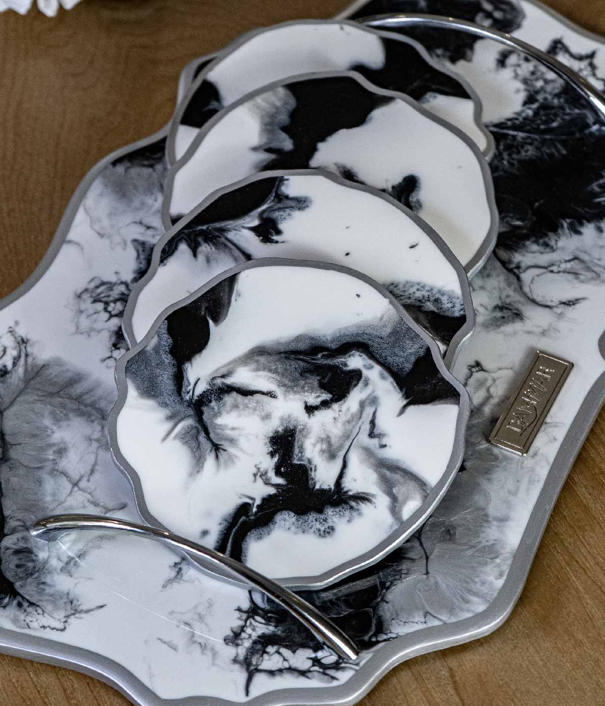 Portavasos en resina