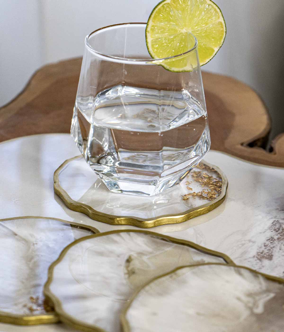 Portavasos en resina