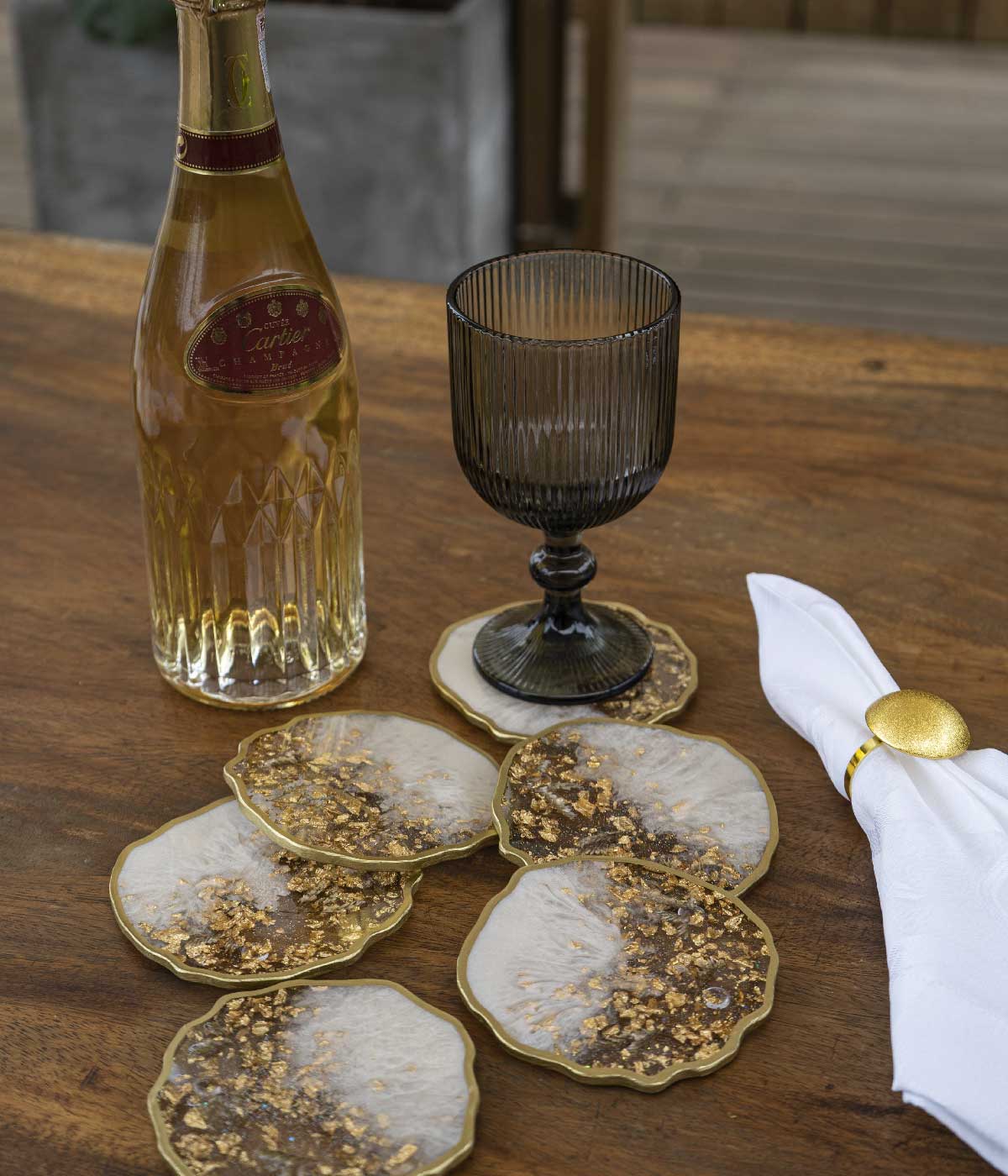 Portavasos en resina