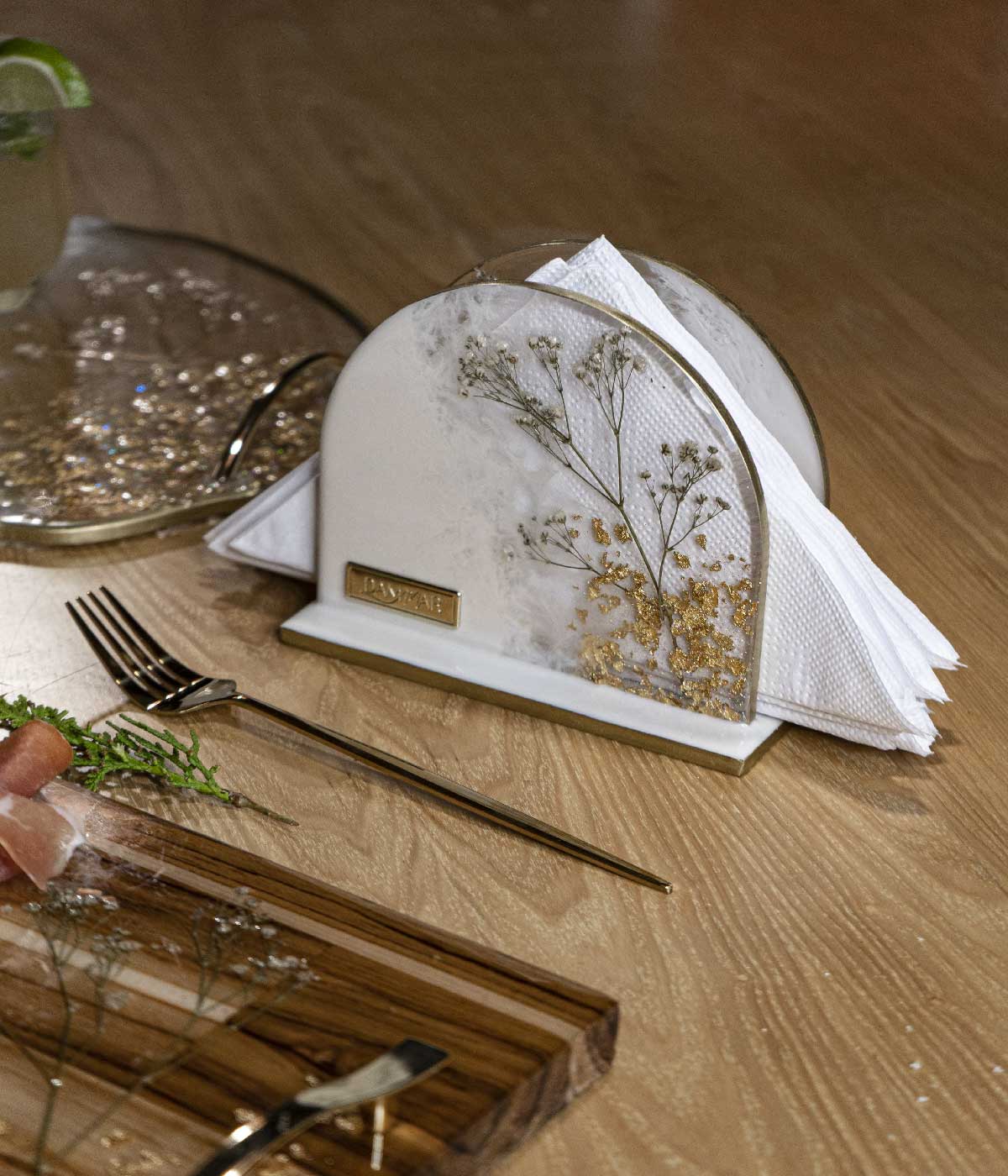 Servilletero en resina