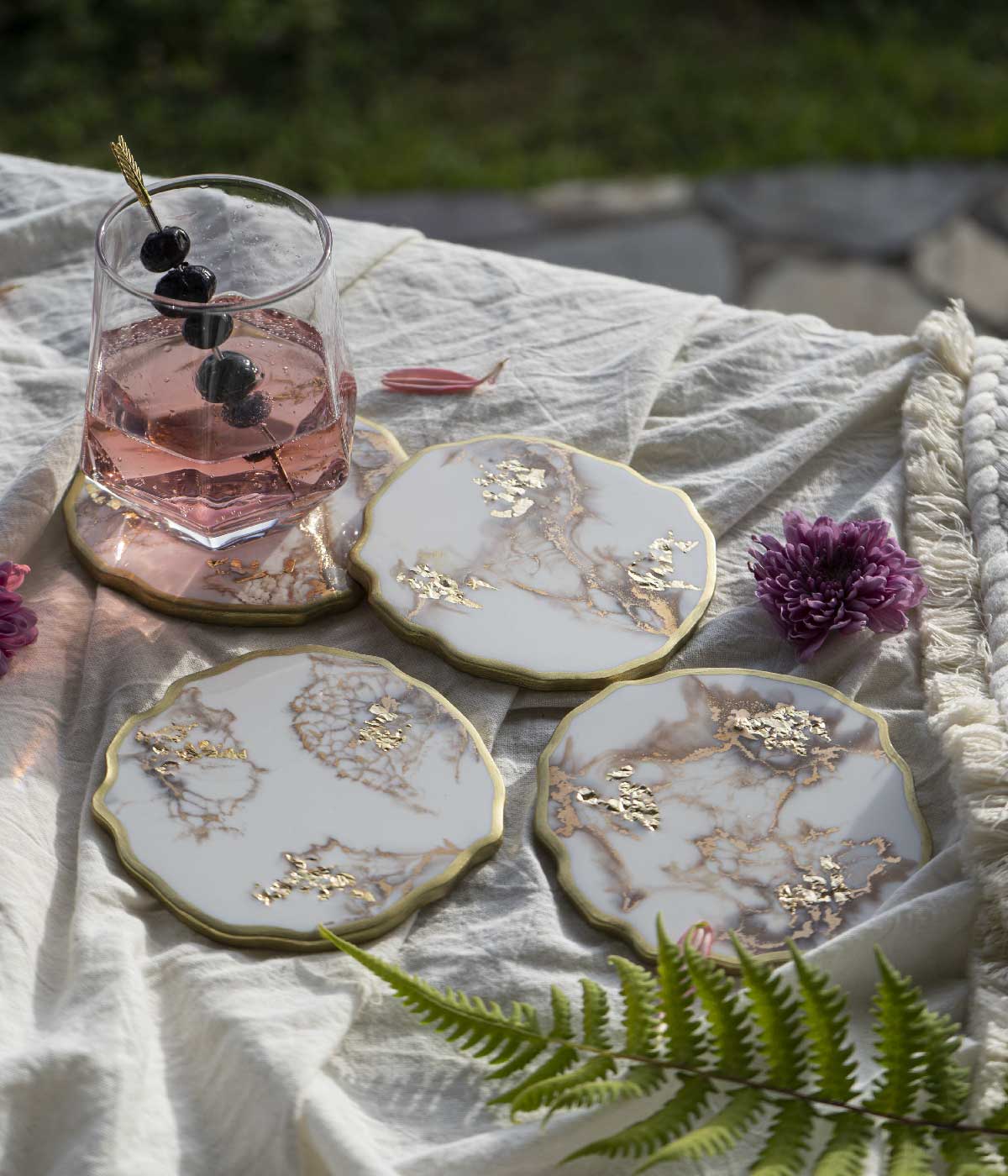 Portavasos en resina