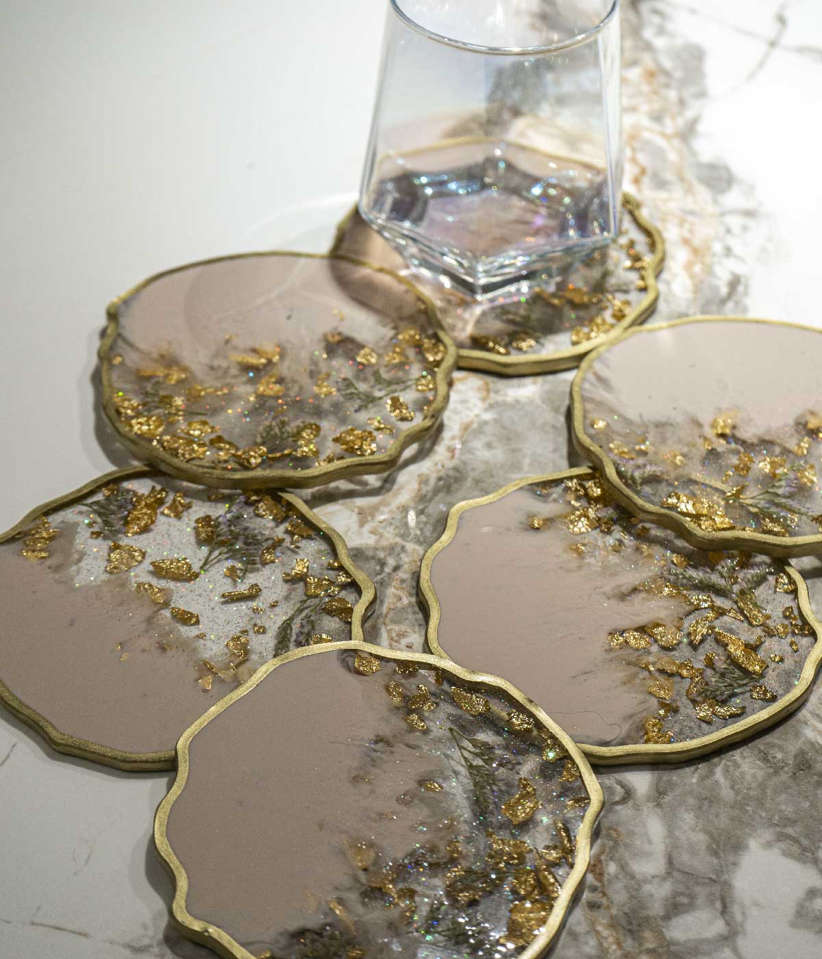 Portavasos en resina