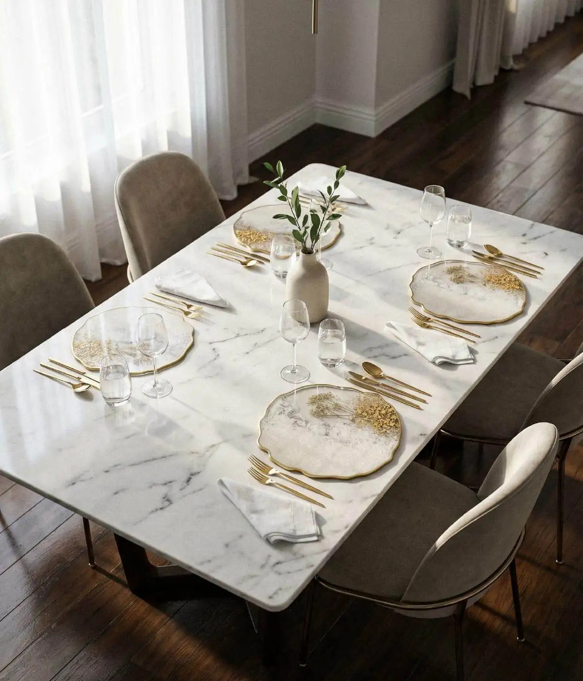 Individuales White Blossom Gold
