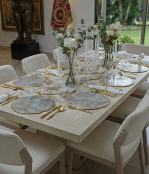 Individuales Frosten Gold en resina, hechos a mano por Dammar