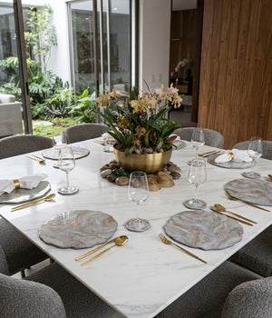 Individuales Frosten Silver en resina, hechos a mano por Dammar
