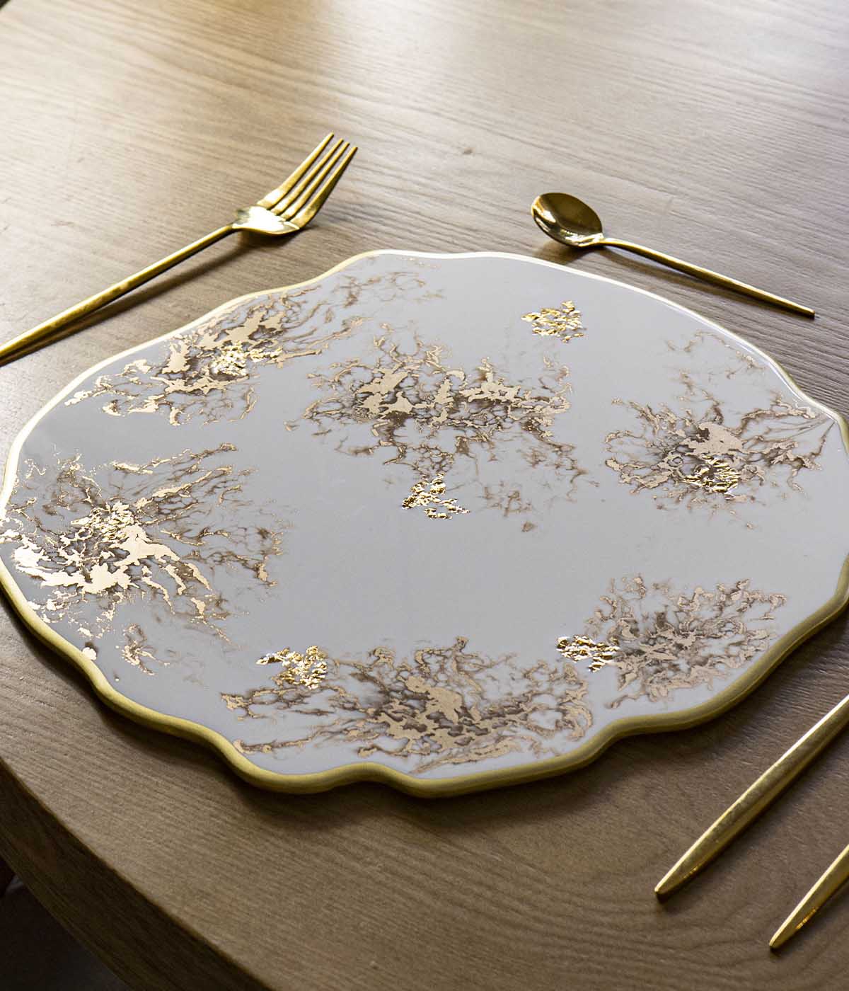 Individuales Greta White Gold