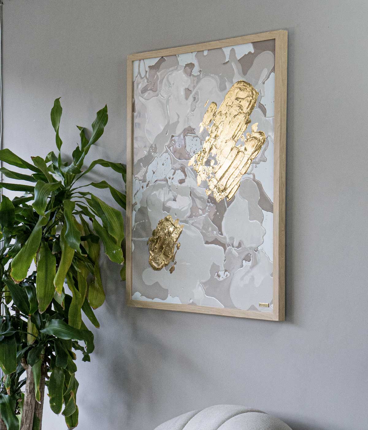 Cuadro Gold Neutrals Beige 90x70