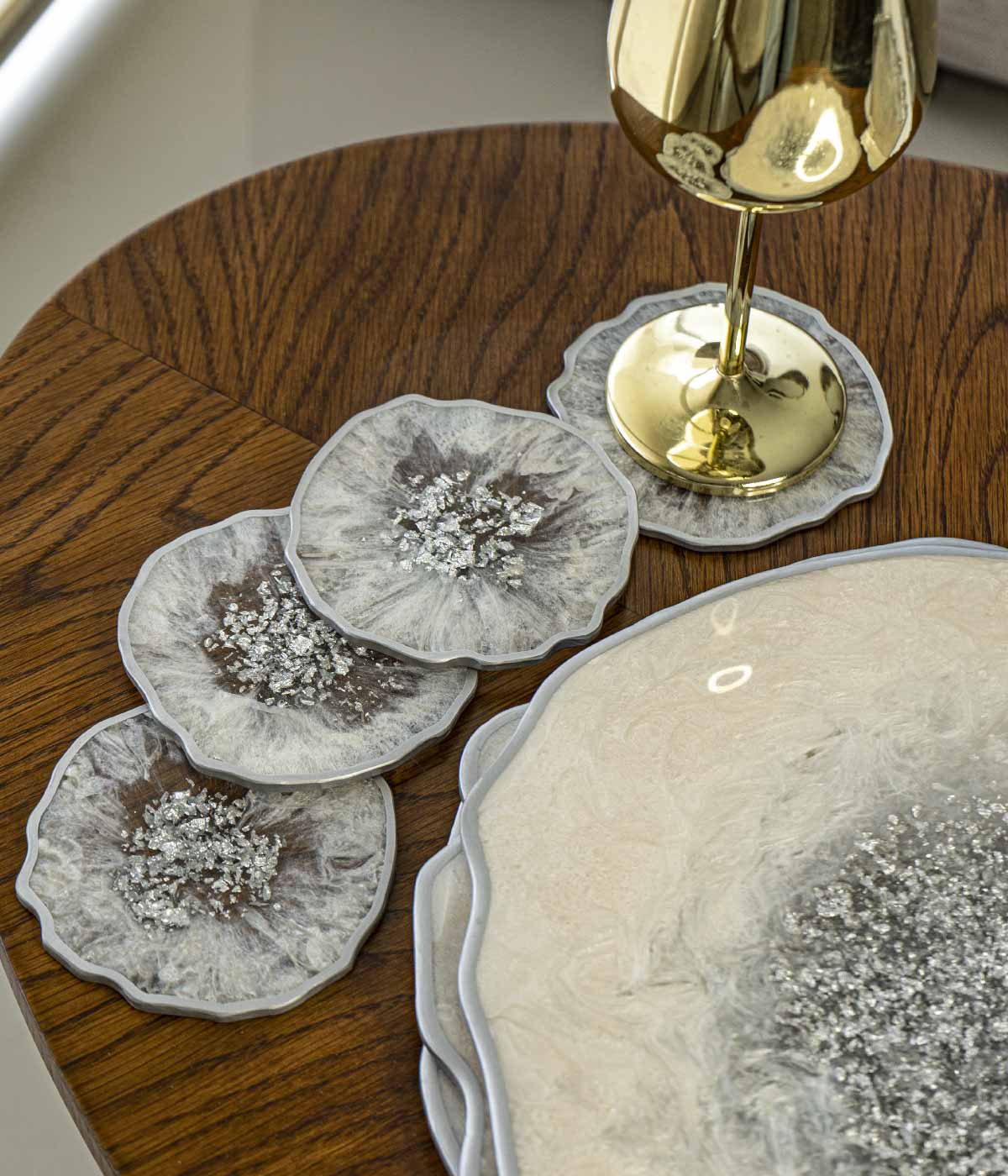 Portavasos en resina