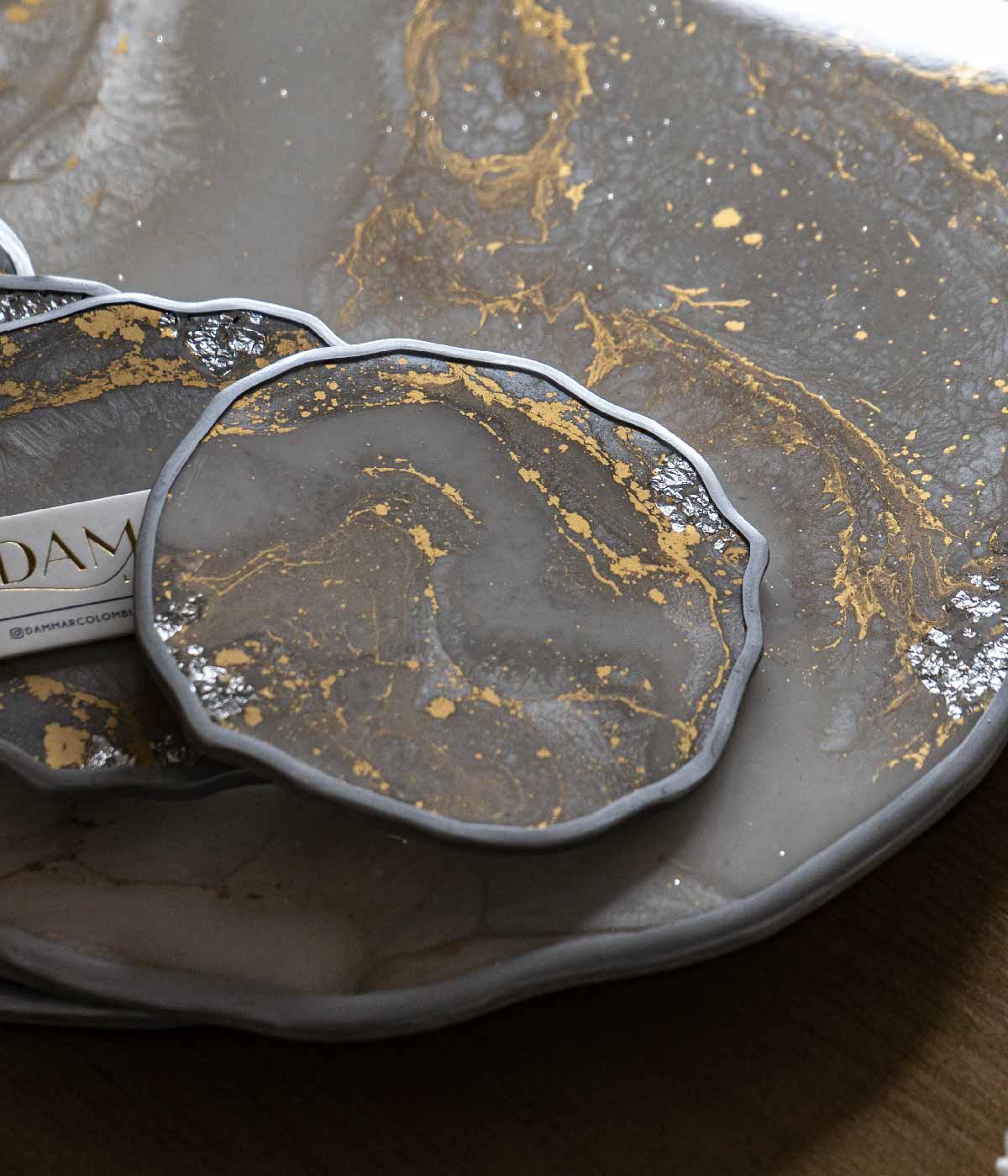 Portavasos en resina