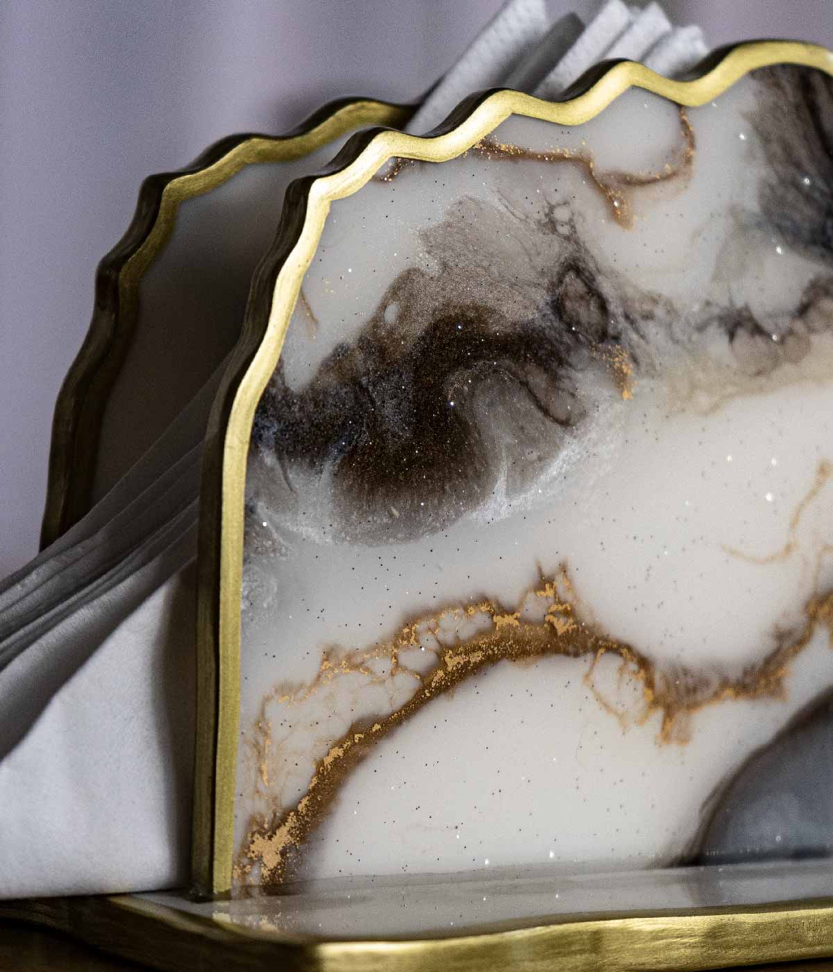 Servilletero en resina