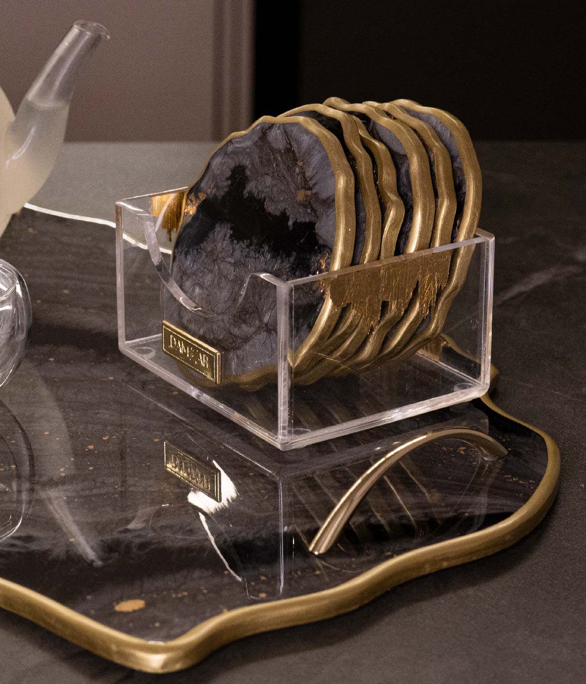 Portavasos en resina