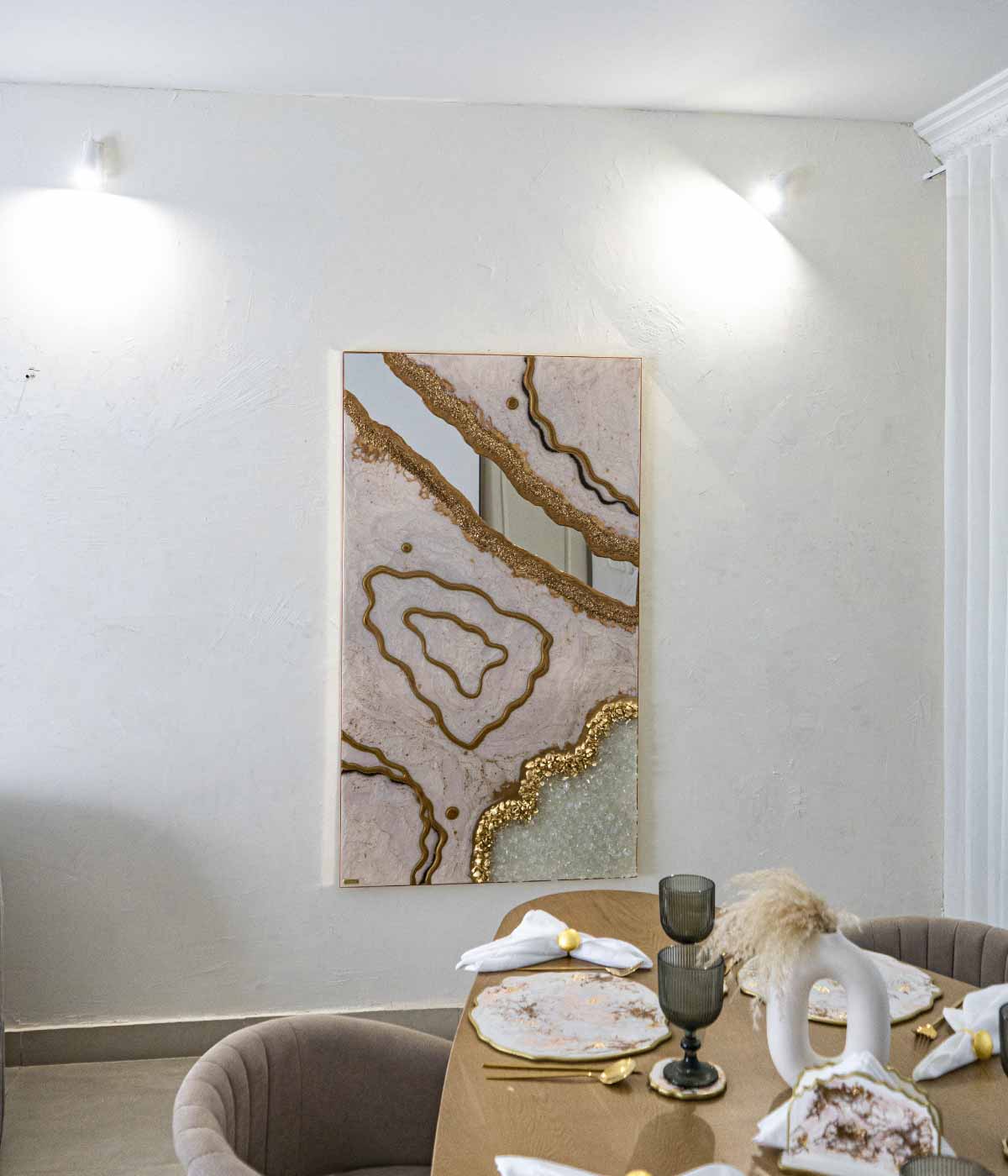 Cuadros Espejismo Marmol Rosa 150x85