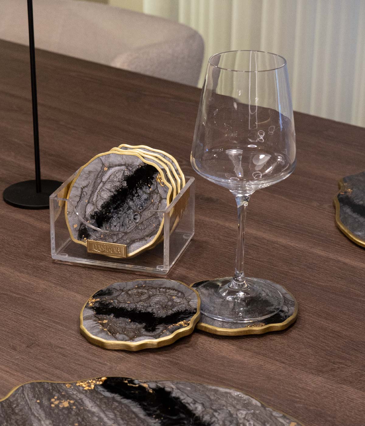 Portavasos en resina