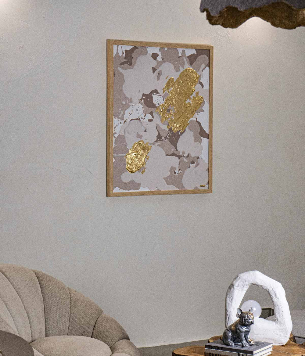 Cuadro Gold Neutrals Beige 90x70