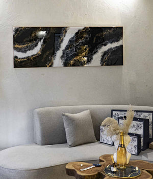 Cuadro Galeras 140x50 cm en resina, hecho a mano por Dammar