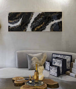 Cuadro Galeras 140x50 cm en resina, hecho a mano por Dammar