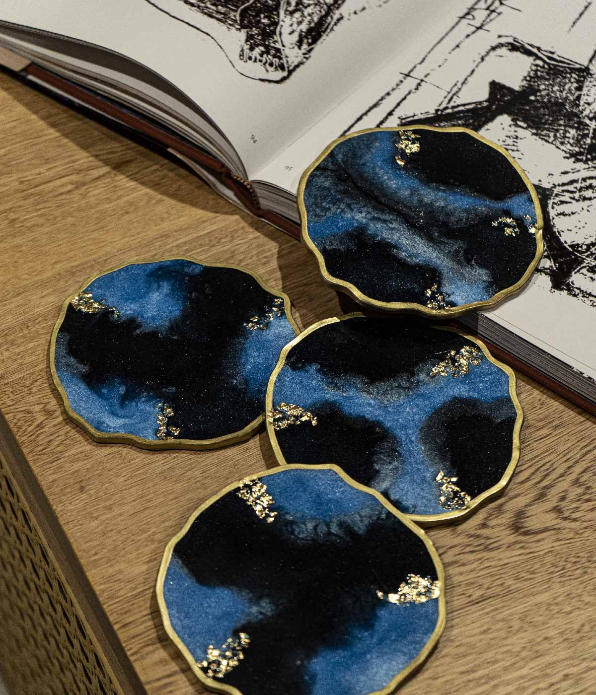 Portavasos en resina