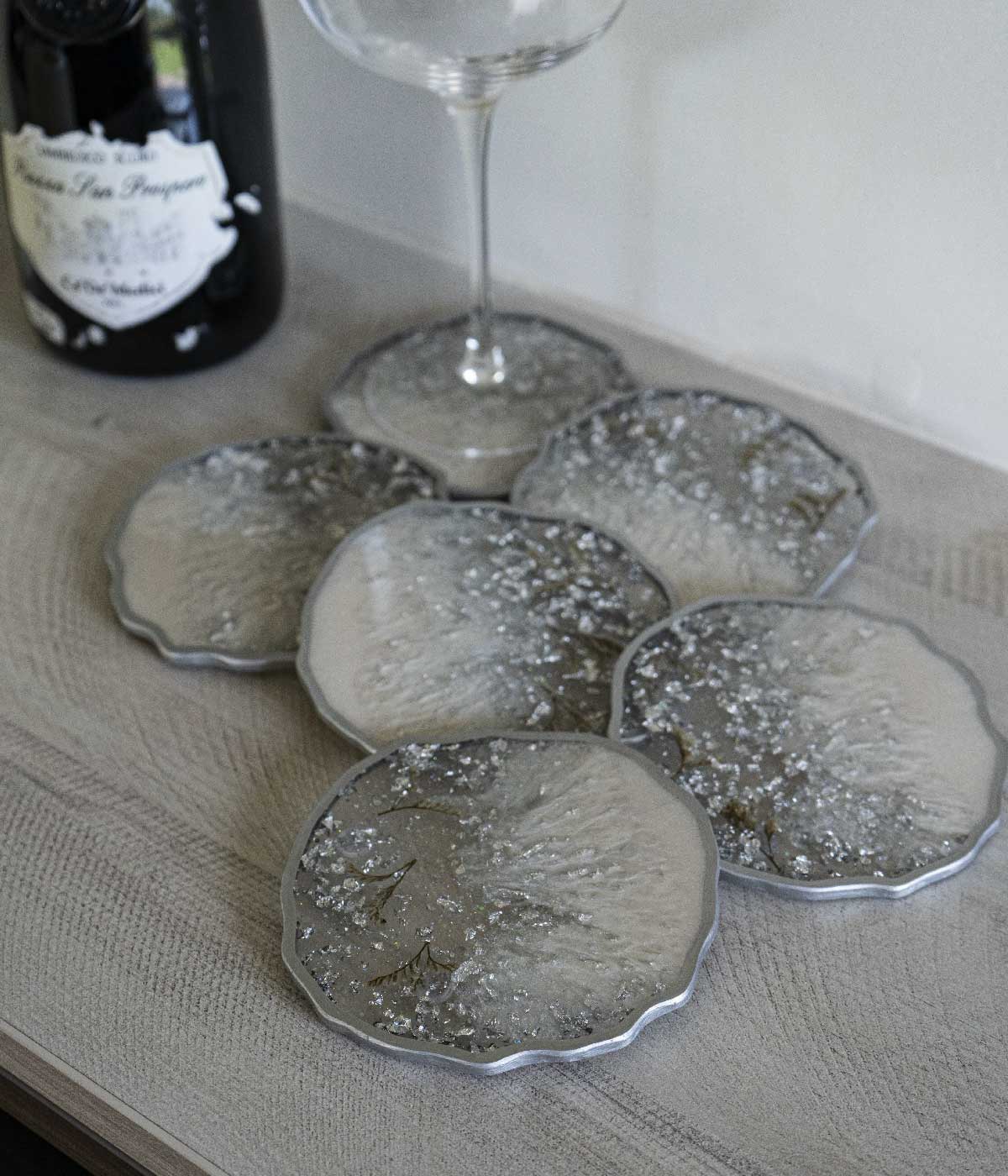 Portavasos en resina