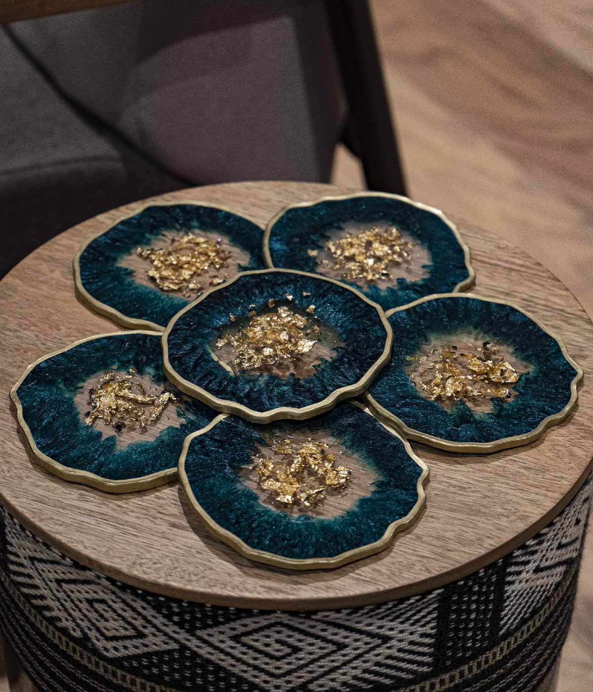 Portavasos en resina